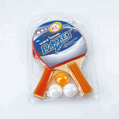Bordtennis‑racket med 3 bollar, 2‑pack MIDAL
