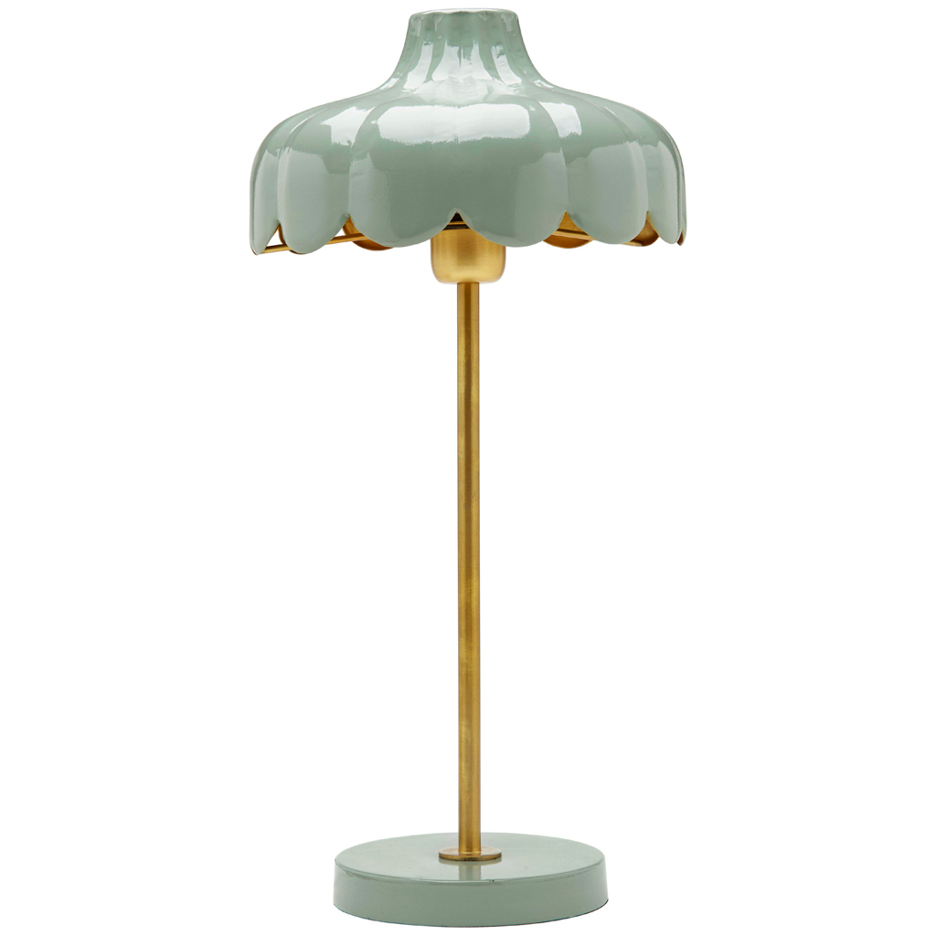 Wells Bordslampa Grön/guld 50 cm MIDAL