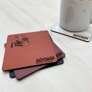 Glasunderlägg Moomin Läder 2-pack MIDAL