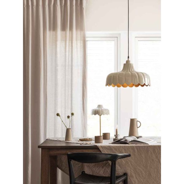 Wells Bordslampa Beige/guld 50 cm MIDAL