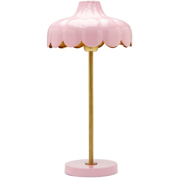 Wells Bordslampa Rosa/guld 50 cm