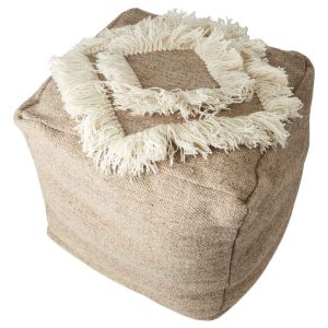 Minna Sittpuff Beige/elfenben 45 cm MIDAL