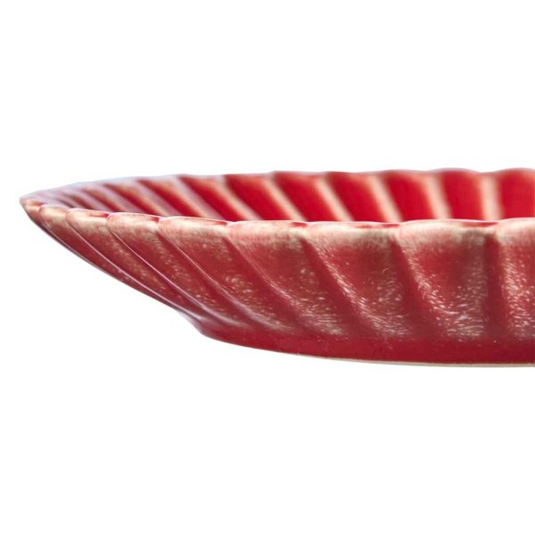 Hulda Tallrik Korallröd 4-pack Ø19 cm MIDAL