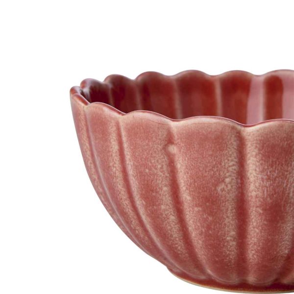 Hulda Skål Korallröd 4-pack Ø15 cm MIDAL