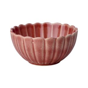 Hulda Skål Korallröd 4-pack Ø15 cm MIDAL