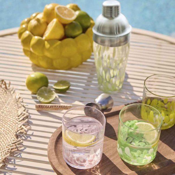 Cocktail Glas Klar/grön 4-pack MIDAL