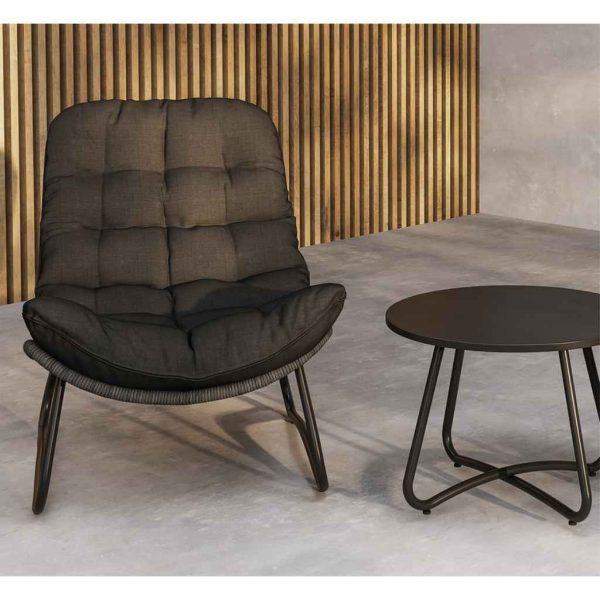 Cala Loungeset Svart 2-sits MIDAL